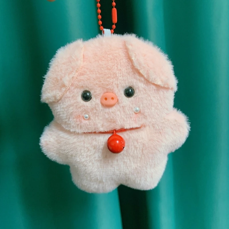 Pig Backpack Pendant Plush Animal Keyring Kindergarten Gift Handbag Keychain