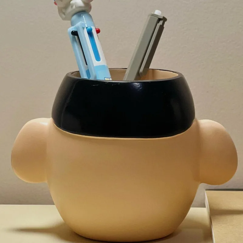 Cute Cartoon Head Pen Holder for Desk with Big Nose Design Funny Resin Organizer Decorative Pencil Pot for Girls Study or Office - view 4