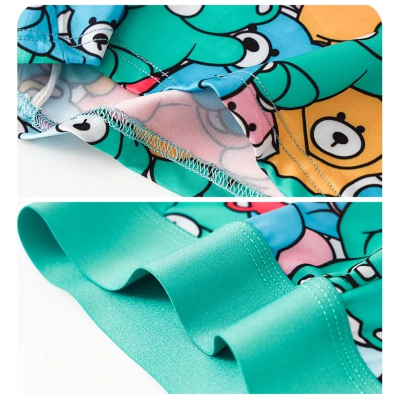 Men's underwear Ice silk boxers Men's underwear ice cool ultra-thin breathable shorts personality print trend boxer shorts new