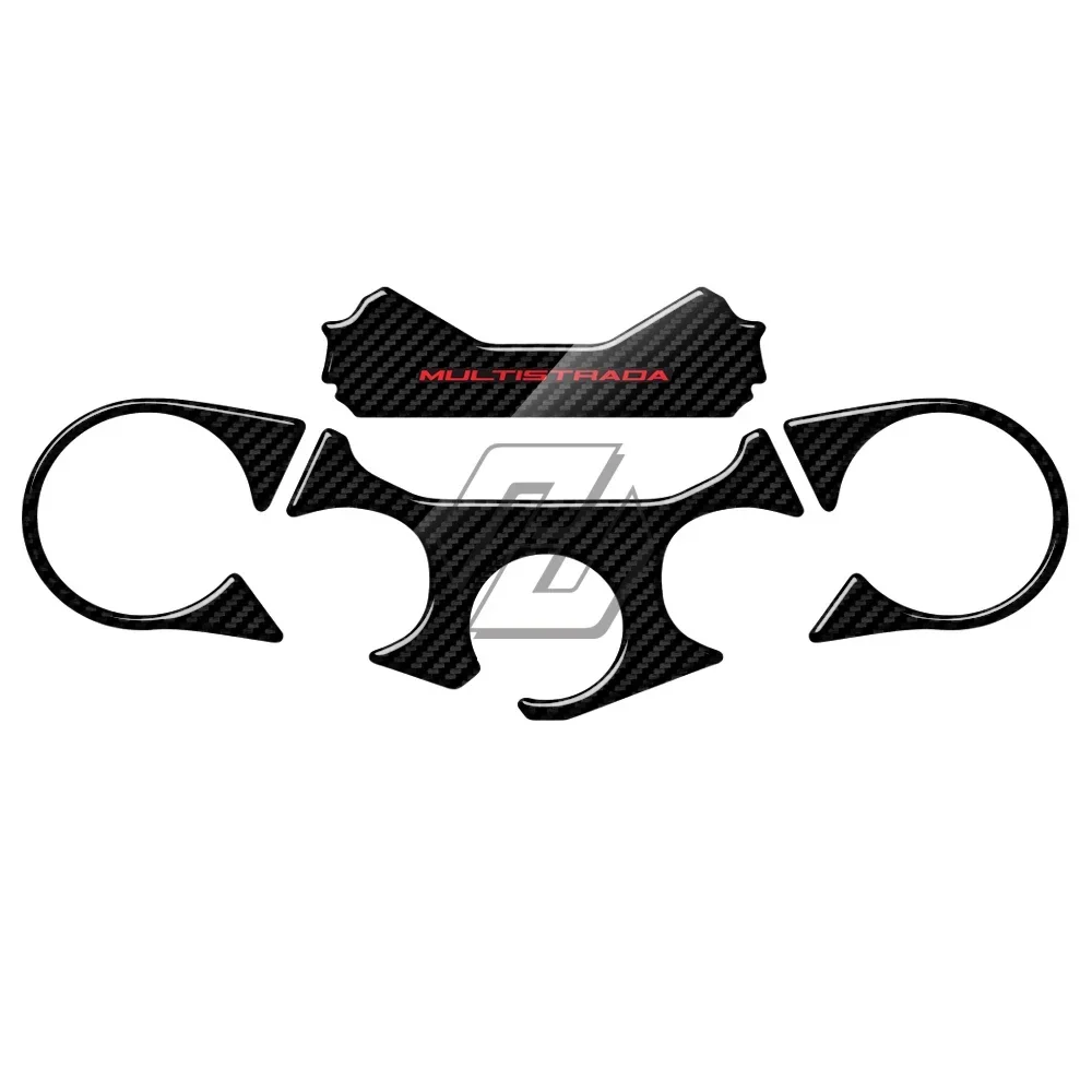 

3D Carbon-look Upper Triple Yoke Cover Protector Case For Multistrada 2011-2014