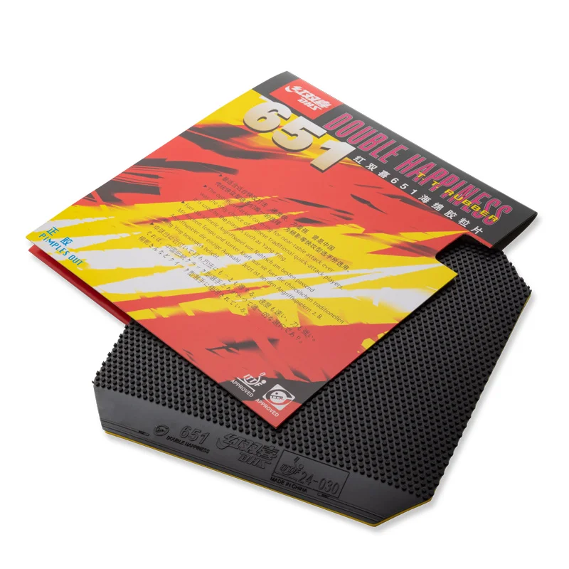 DHS 651 Table Tennis Rubber (Pips-out, Fast Attack) Short Pips Ping Pong Sponge
