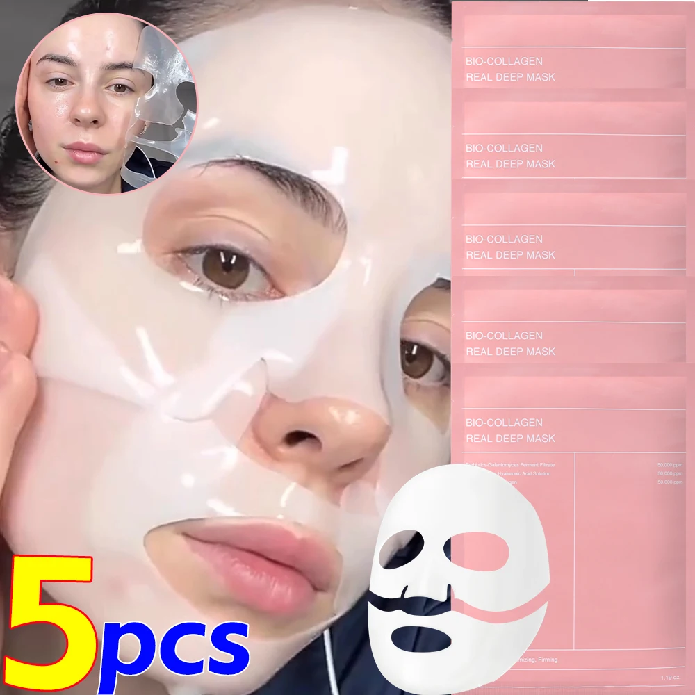 

Bio-Collagen Face Mask Shrink Pore Deep Moisturizing Overnight Mask Anti-Wrinkle Hydrating Refreshing Brightening Face Skin Care