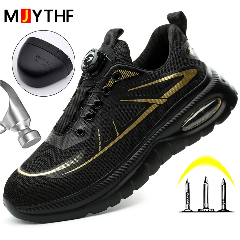 Safety Men Shoes Anti-Smash Anti-Puncture Protection Shoes Work Sneakers Steel Toe Shoes Security Boots Indestructible Shoes