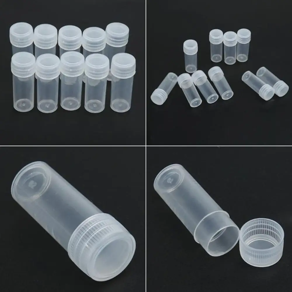 20PCS Clear Travel Empty Bottles Vial Pill Storage Small Bottle Test Tube Mini Bottles Sample Bottle