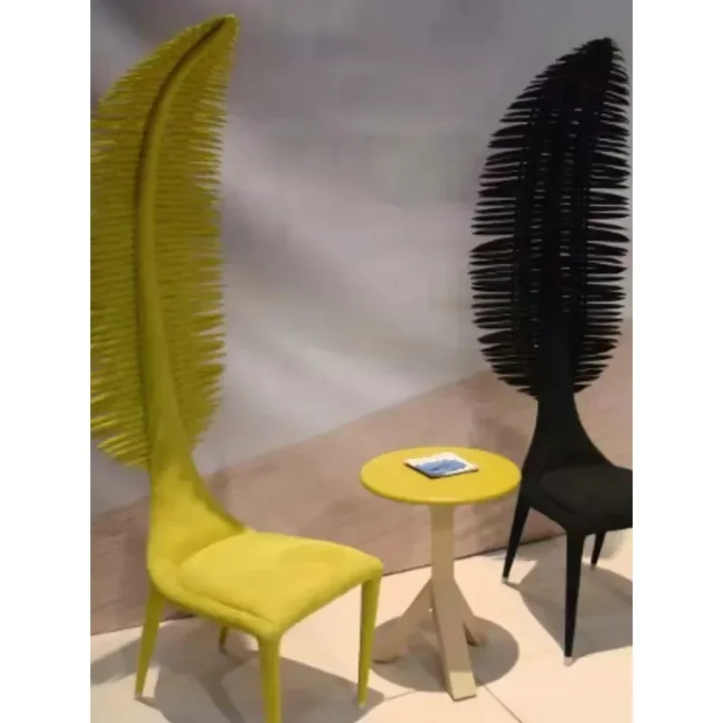 Customized creative designer banana fan shaped personalized high back leisure chair, banana feather shaped irregular internet