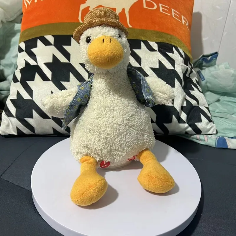 New toy electric plush repeating duck learning to speak, record singing, duck boy girls toys
