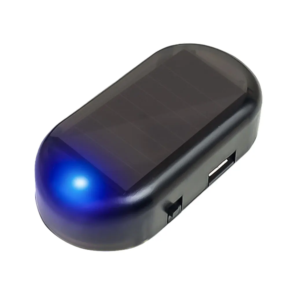 

Solar Powered Car Fake Security Light Blue/Red Light Simulated Dummy Alarm LED Fake Security Light Strobe Signal Alarm Light