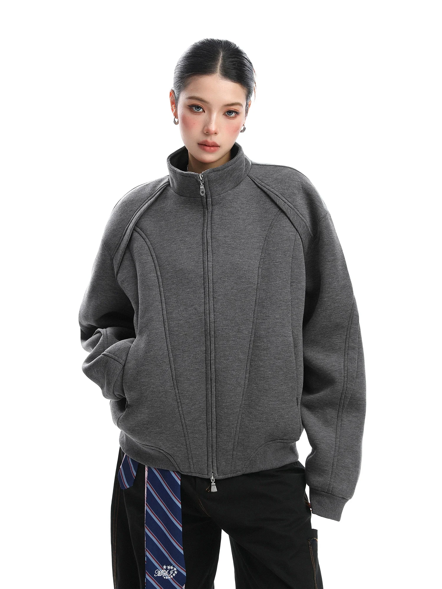 

Женская куртка Biggold American Deconstructed Patchwork Air Cotton с воротником-стойкой, свободного кроя, осенний дизайн, модное пальто для пар