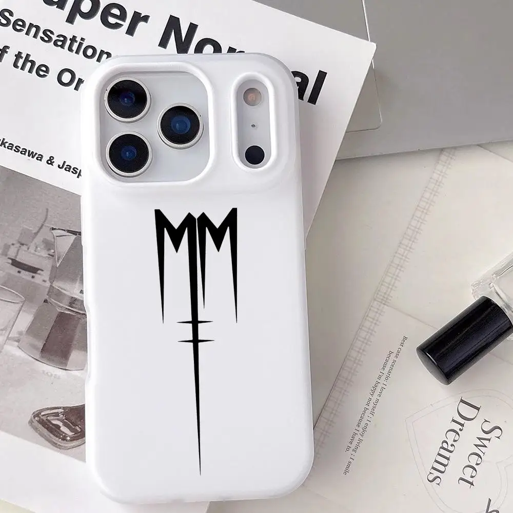 

Marilyn Manson Rock Phone Case For iPhone 17 16 15 14 13 12 11 Pro Max Plus Mini Case Clear Jelly Shockproof Soft Cover