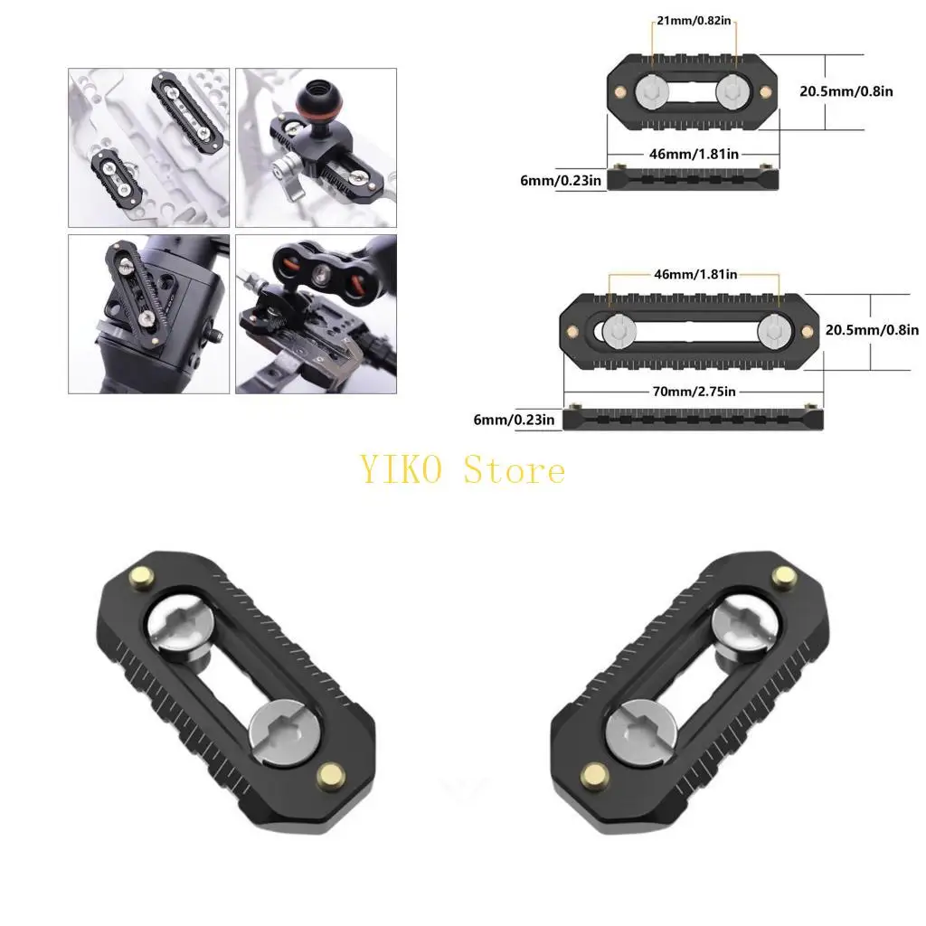 

K32C Легкая направляющая для камеры из алюминиевого сплава длиной 1,81 дюйма/2,75 дюйма, совместимая с зажимами, ручкой и для