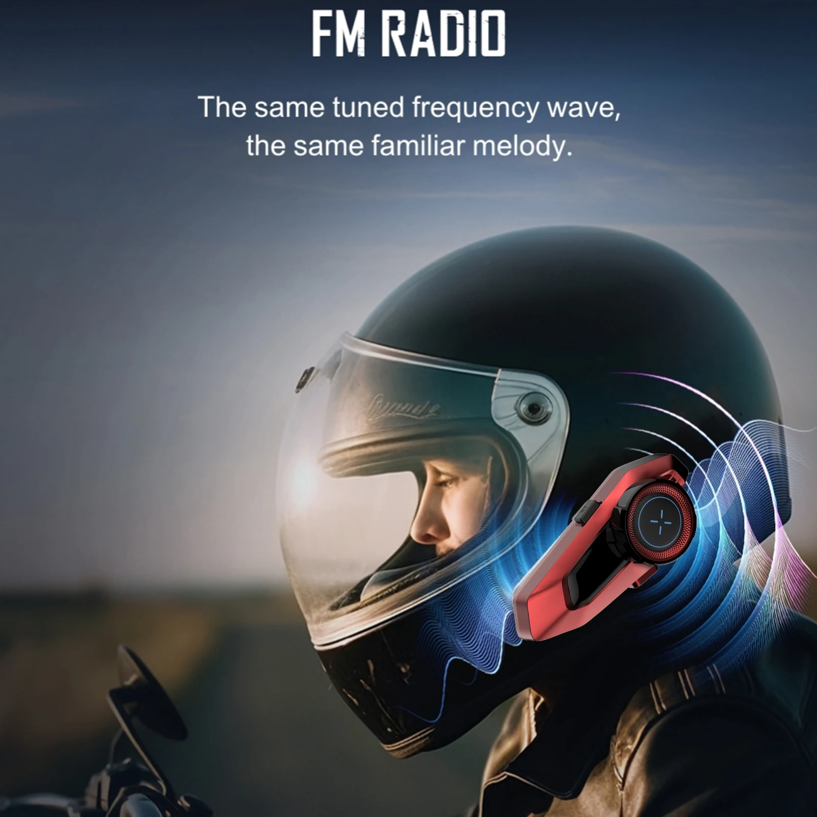 Hysnox H10 intercomunicador para casco de motocicleta intercomunicador de grupo para 10 personas hasta 2000M CVC reducción de ruido llamada telefónica compartir música Radio FM