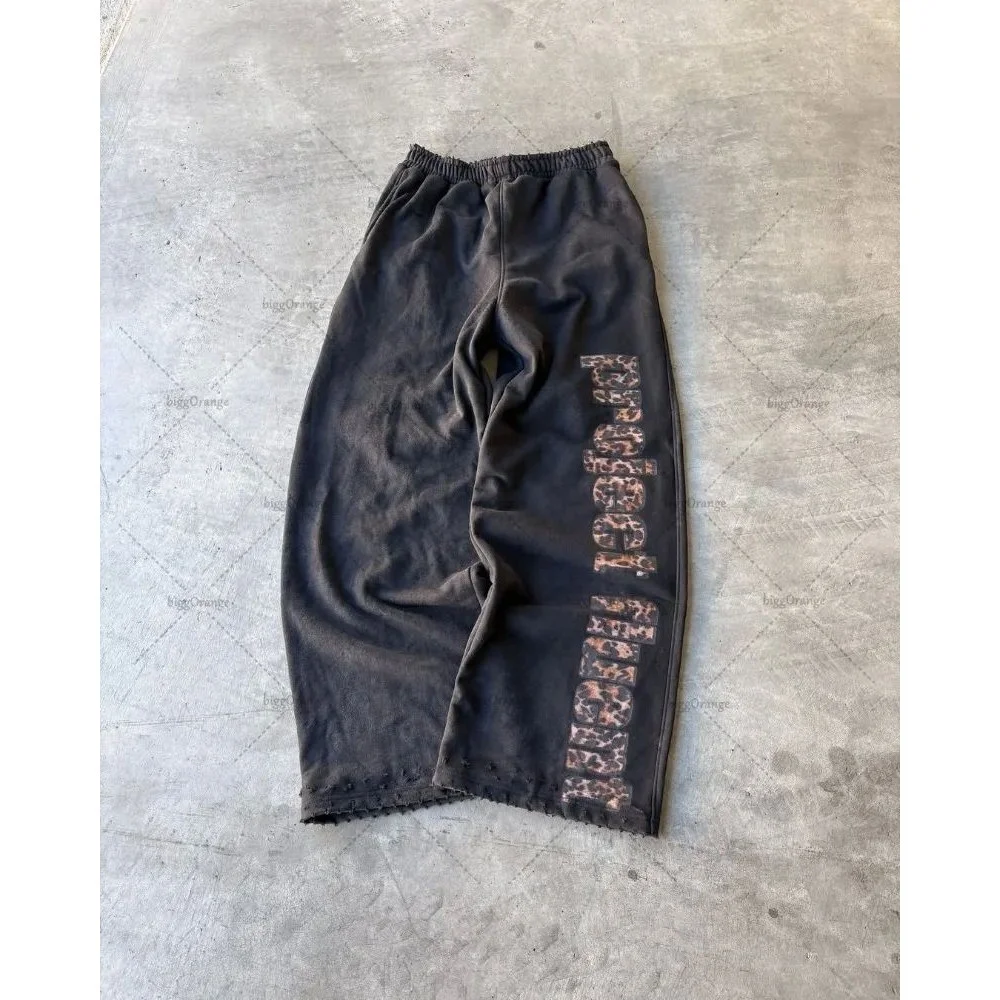 

Мужские спортивные брюки оверсайз в стиле Y2K Streetwear Harajuku с ретро-принтом, свободного кроя, длинные, для весеннего сезона