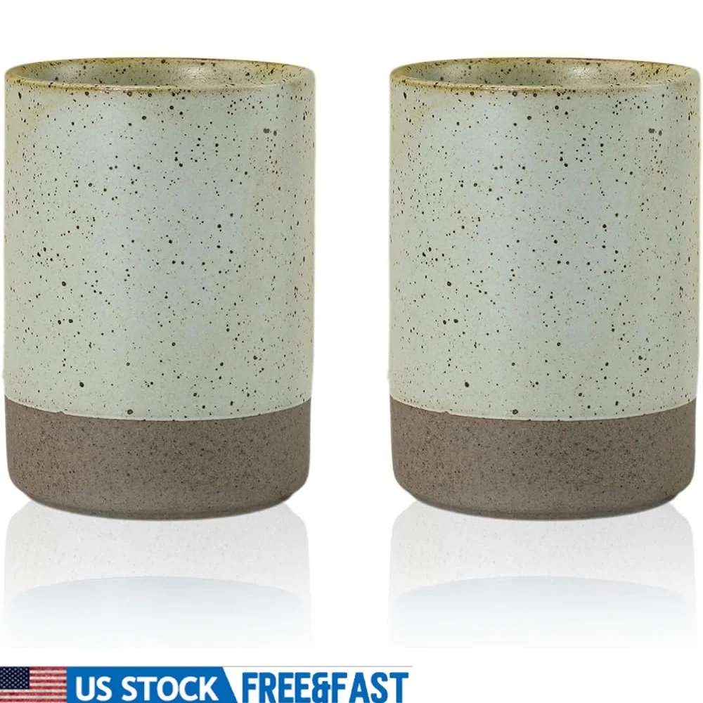 

2 шт. винтажные керамические чашки для полоскания рта, набор для чистки ванной комнаты, фарфоровая чашка в стиле ржавчины, отдельно стоящая чашка для семейного использования в отеле