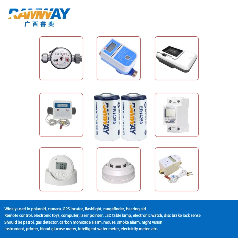 RAMWAY ER14250/TL-5902 3.6V 1200mAh 1/2AA Lithium battery for PLC Servo Encoder Probe ETC Sight Locator Internet of Things