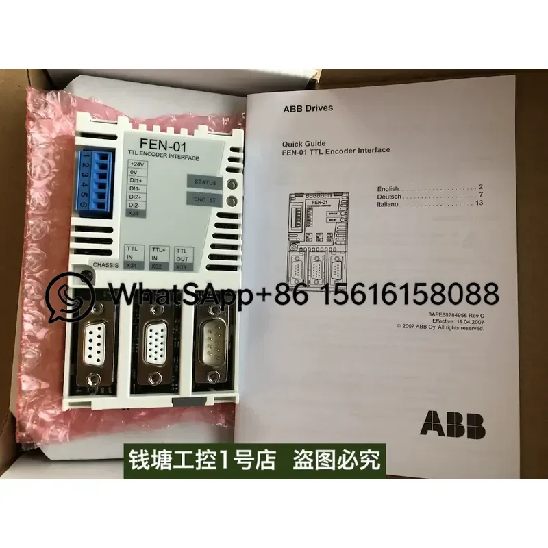 FEN-01 Original ABB Inverter TTL Pulse Encoder Interface Module FEN01 Drive Control Board Spare Part Replacement for