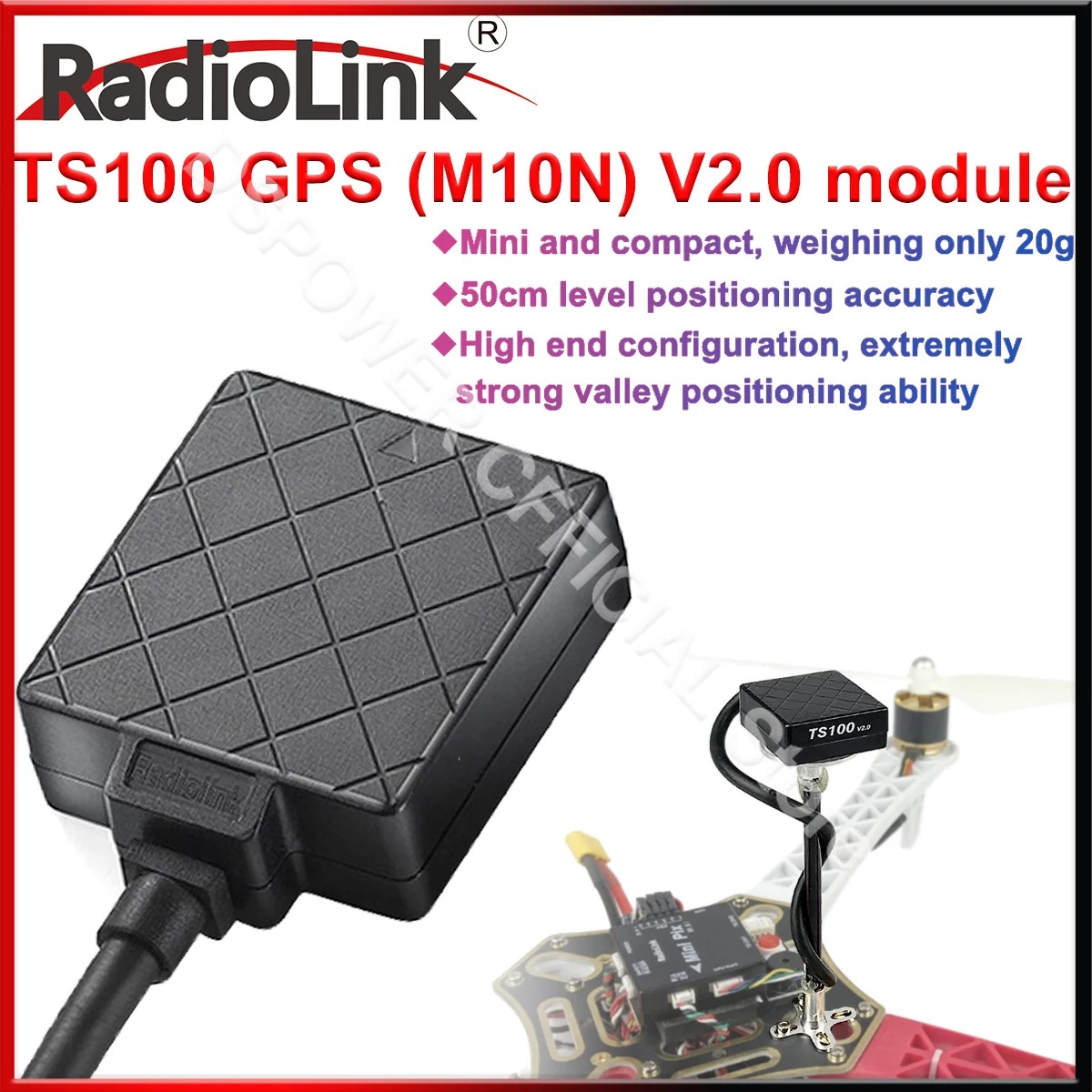 

Radiolink TS100 V2 Mini M10N M9N GPS модуль для Crossflight Pixhawk F4 контроллер полета Квадрокоптер Вертолет Самолет Дрон