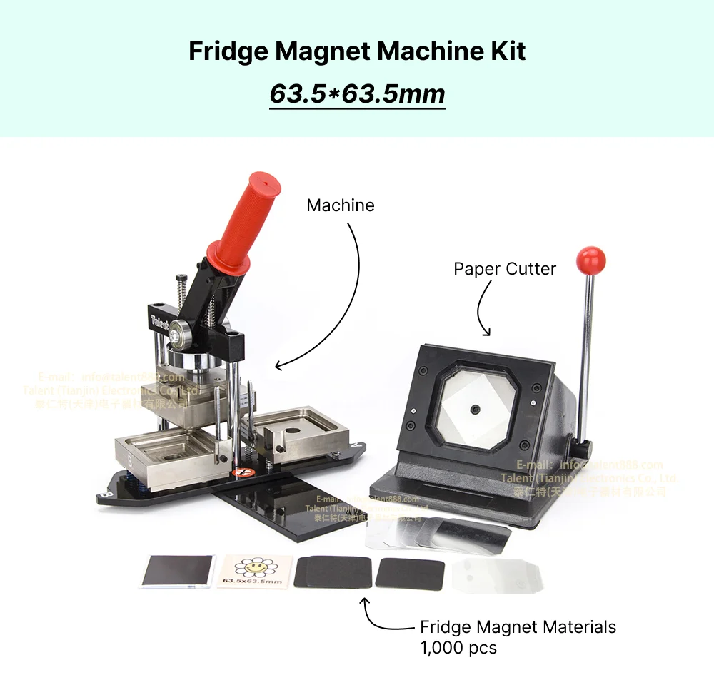 Square Fridge Magnet Machine Kit 63.5x63.5mm Brand New - DIY Craft Magnetic Field Experiment Educational Toy