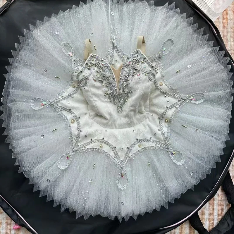 Custom silver fairy ballerina dress Kids custom tutu dress professional ballerina match dress