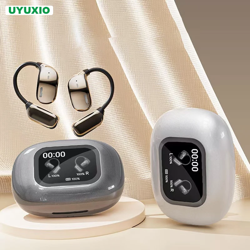 Uyuxio ows ai tradutor de idiomas fone de ouvido com 144 idiomas on-line tela lcd toque tradução em tempo real fones de ouvido para viagens