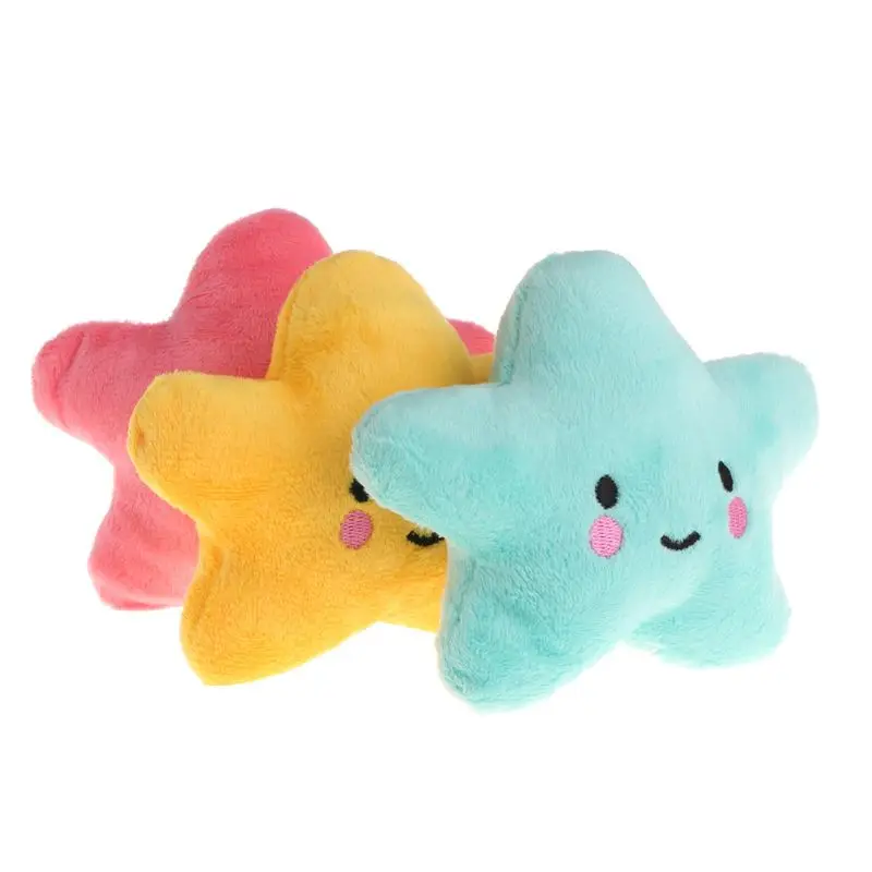 Pet Toy Plush Cloud Star Shaped Soft Squeaky Sound Dog Chew Puppy Kids Retailsale