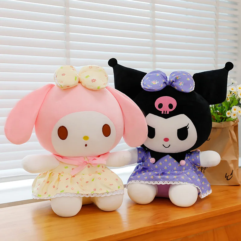 35CM Nowa pluszowa lalka Sanrio Urocza melodia Pluszowa zabawka Miękka poduszka dla dzieci Prezent na urodziny dziewczynek Dekoracja pokoju Kawaii