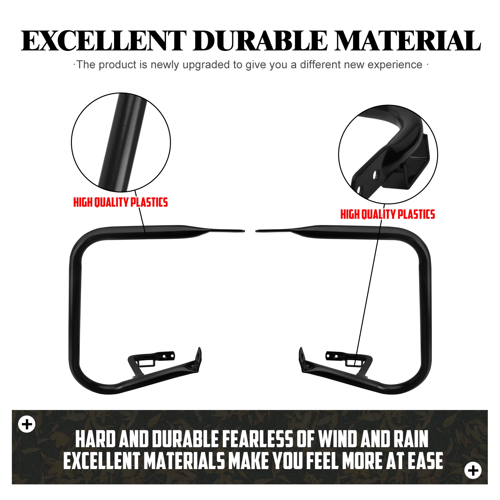 Motorcycle Saddlebag Bracket Guard W/ Support Bar Set For Harley Touring Road King Road Street Electra Glide Classic 1997-2008