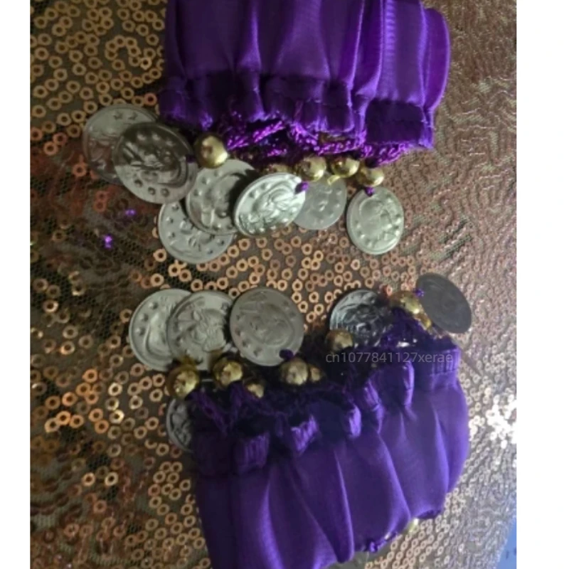Bracelet de danse indienne pour enfants, Bracelet de danse du ventre pour adultes, Bracelet de danse, Bracelet de pièces de monnaie suspendues de danse du Xinjiang pour filles