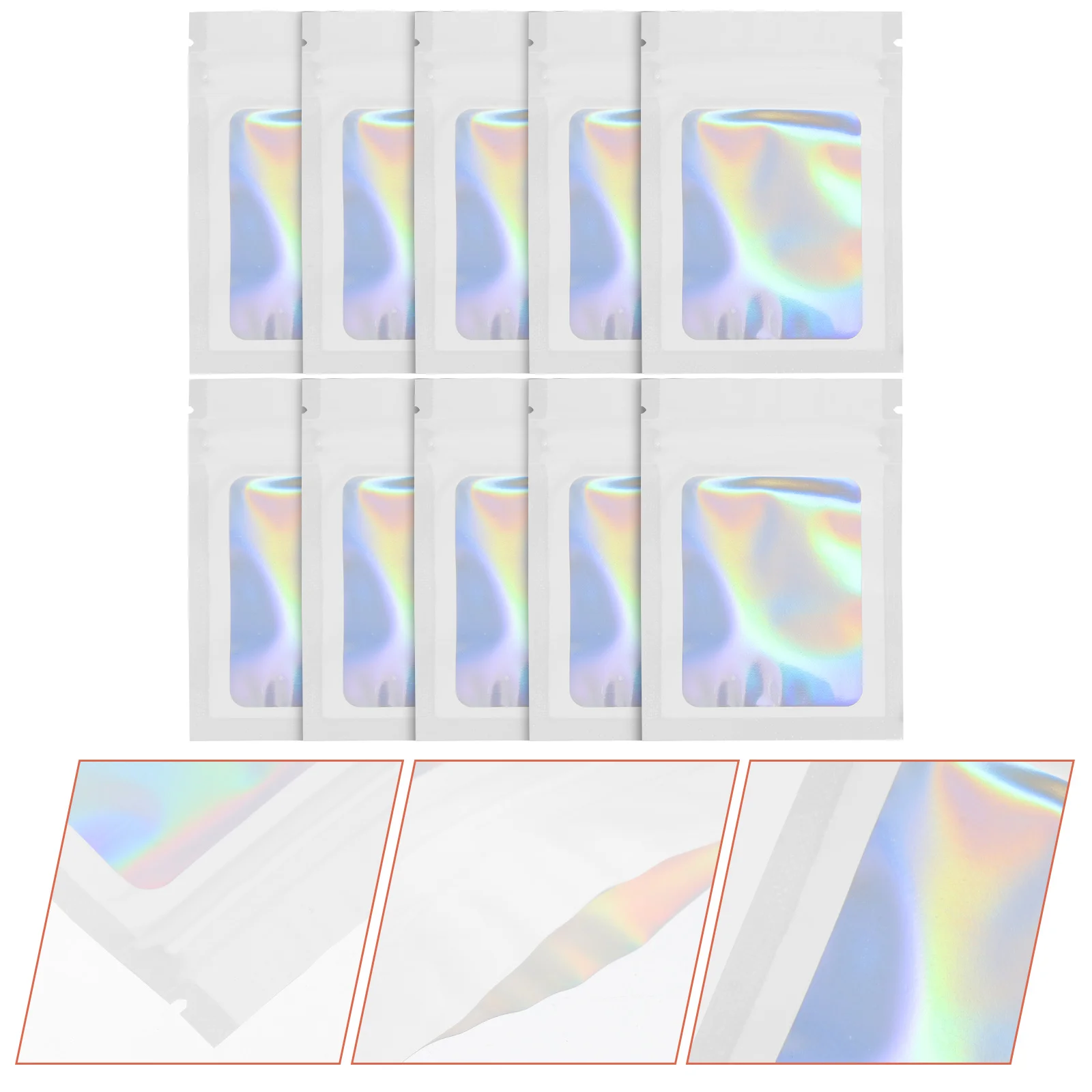 

100Pcs Colorful Gift Packaging Bags Self-Sealing Portable Jewelry Storage Bag Small Zip Lock Plastic Bags for Necklace Rings