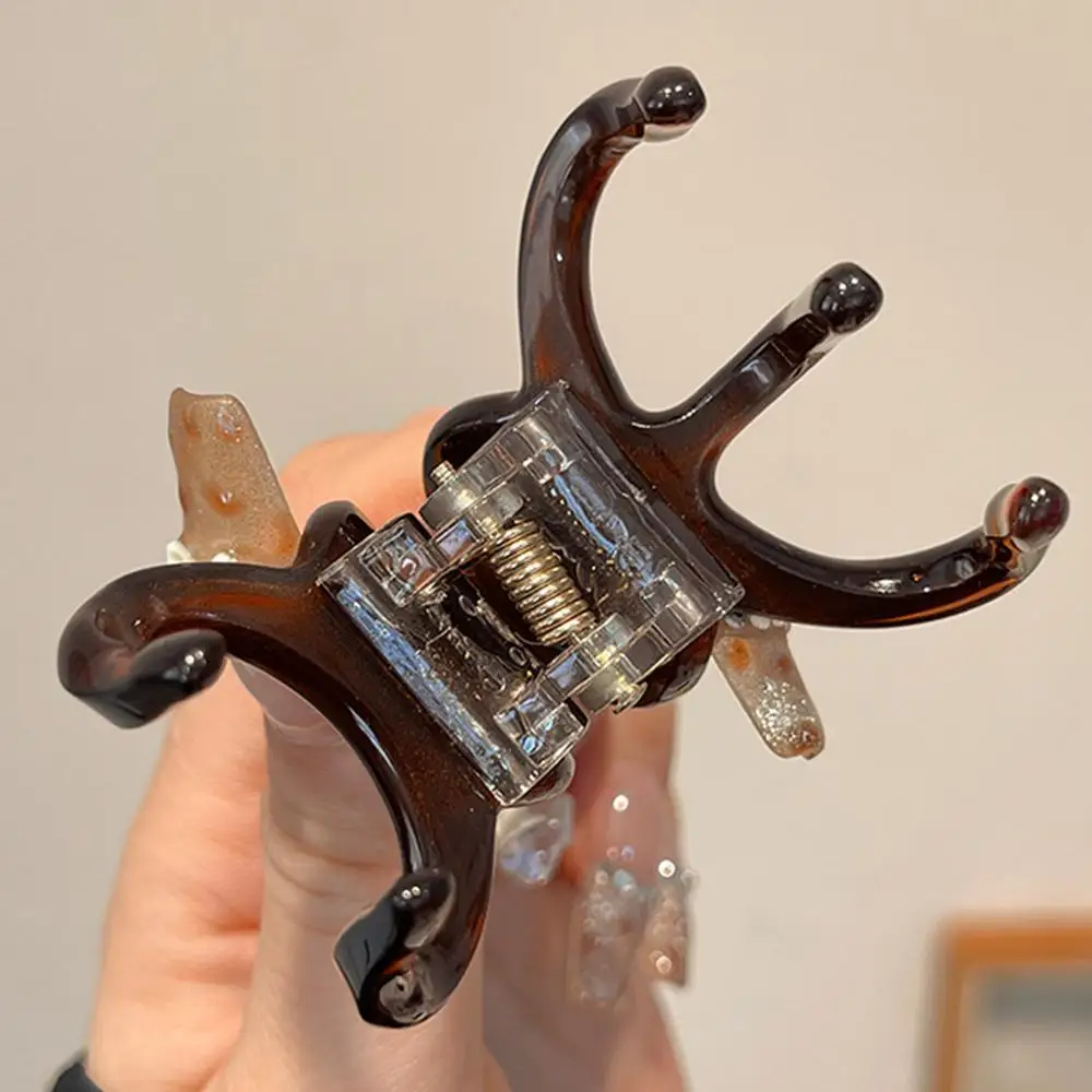 女性と女の子のためのフランスのヘアクリップ,エレガントなレトロなハイポニーテールホルダー,アセテートのヘアアクセサリー