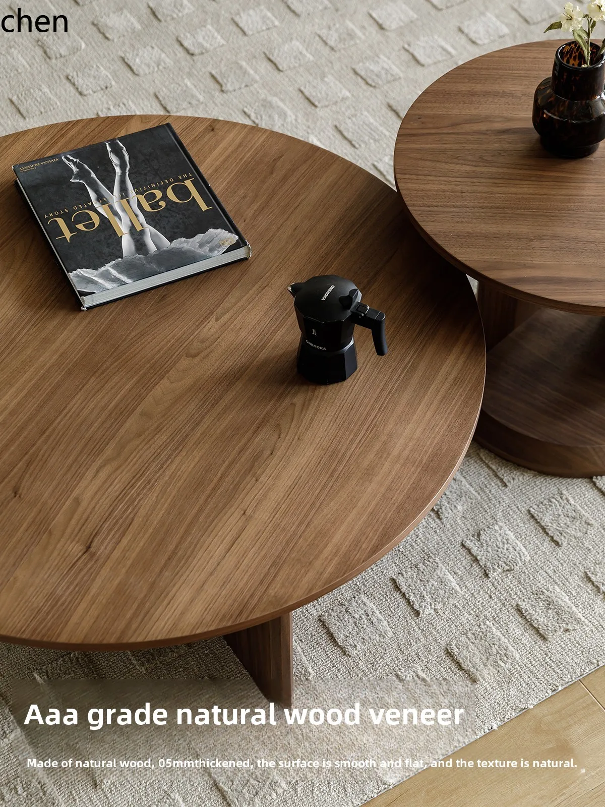 HT medieval black walnut teak removable size combination coffee table sofa corner table