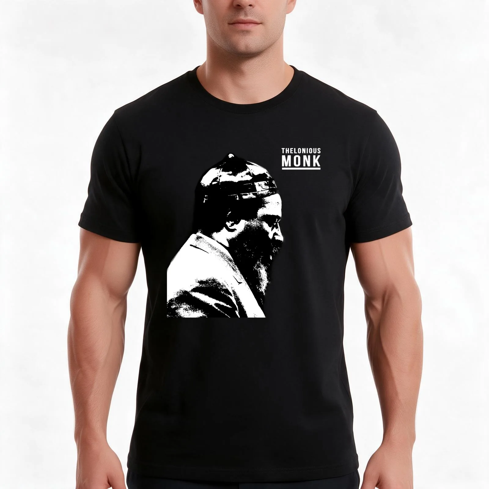 thelonious Monk JAzz T-Shirt Summer Casual Cotton Tee Oversized Streetwear Tops Vintage Graphic Print Loose Fit Short Sleeve