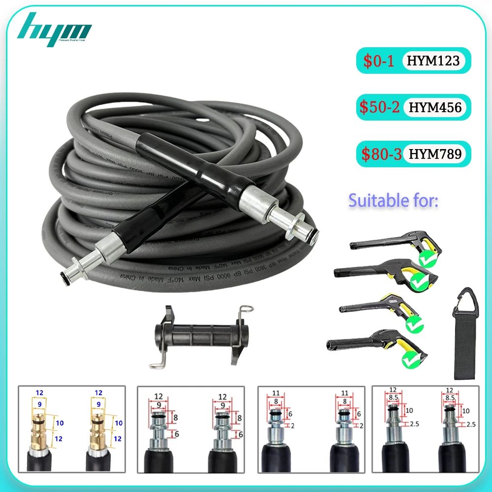 

High Pressure Washer Hose Cleaning Extension Hose Pressure Cleaner 0.5-30M Super flexible rubber tubeCar wash hose for Karcher K