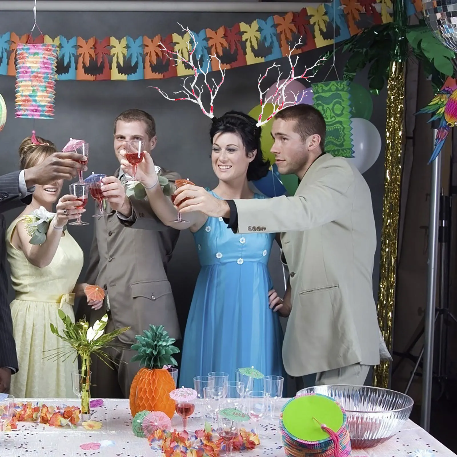 

Branch Antler Party Headband Festival Hairband Durable Xmas Cosplay Hair Accessory Women Headdress Antler Headbands