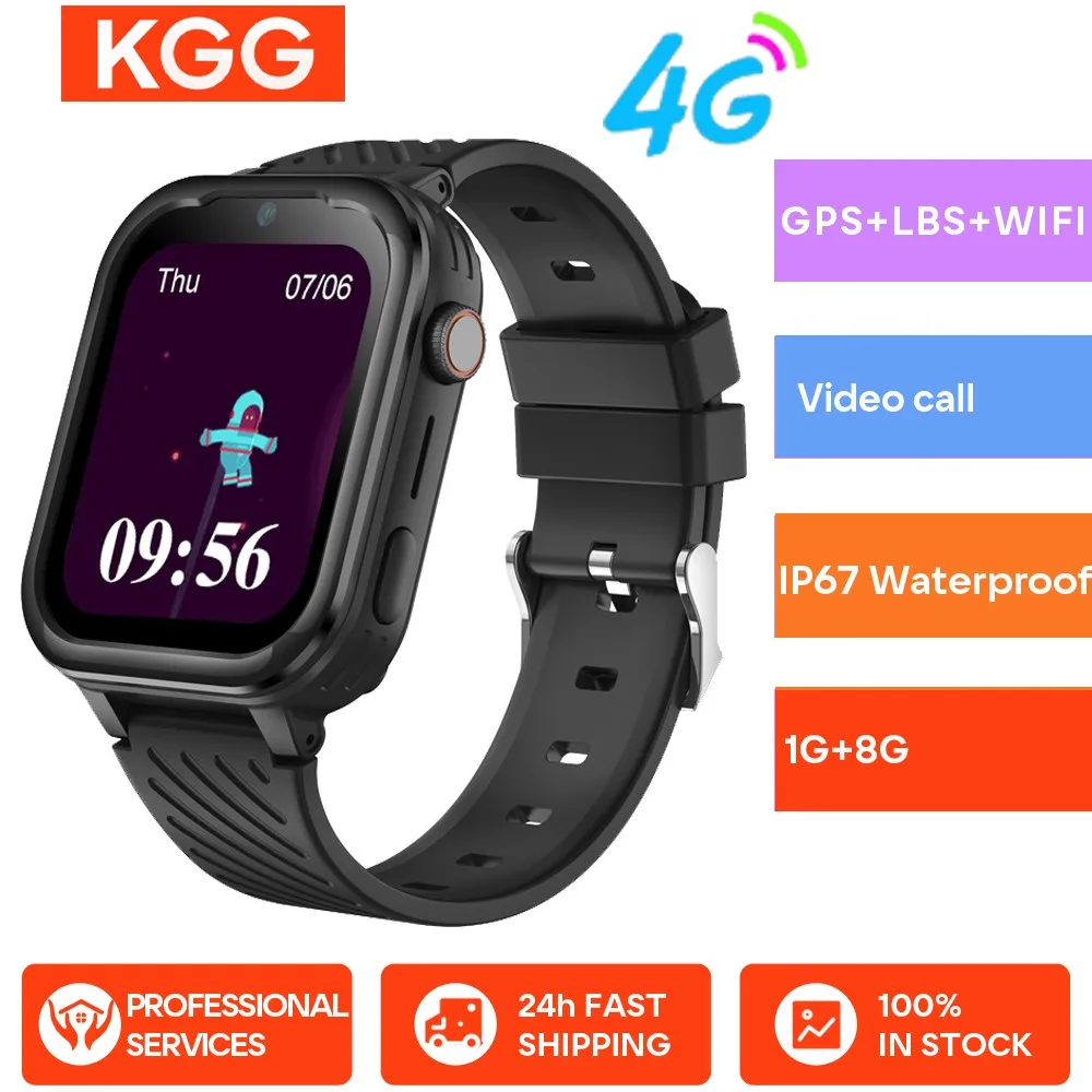 4G Smart Watch ROM 8GB GPS LBS Position Video Call Pedometer Sports Watch For Teenage Student Boys Girls Tracker with APP Store.