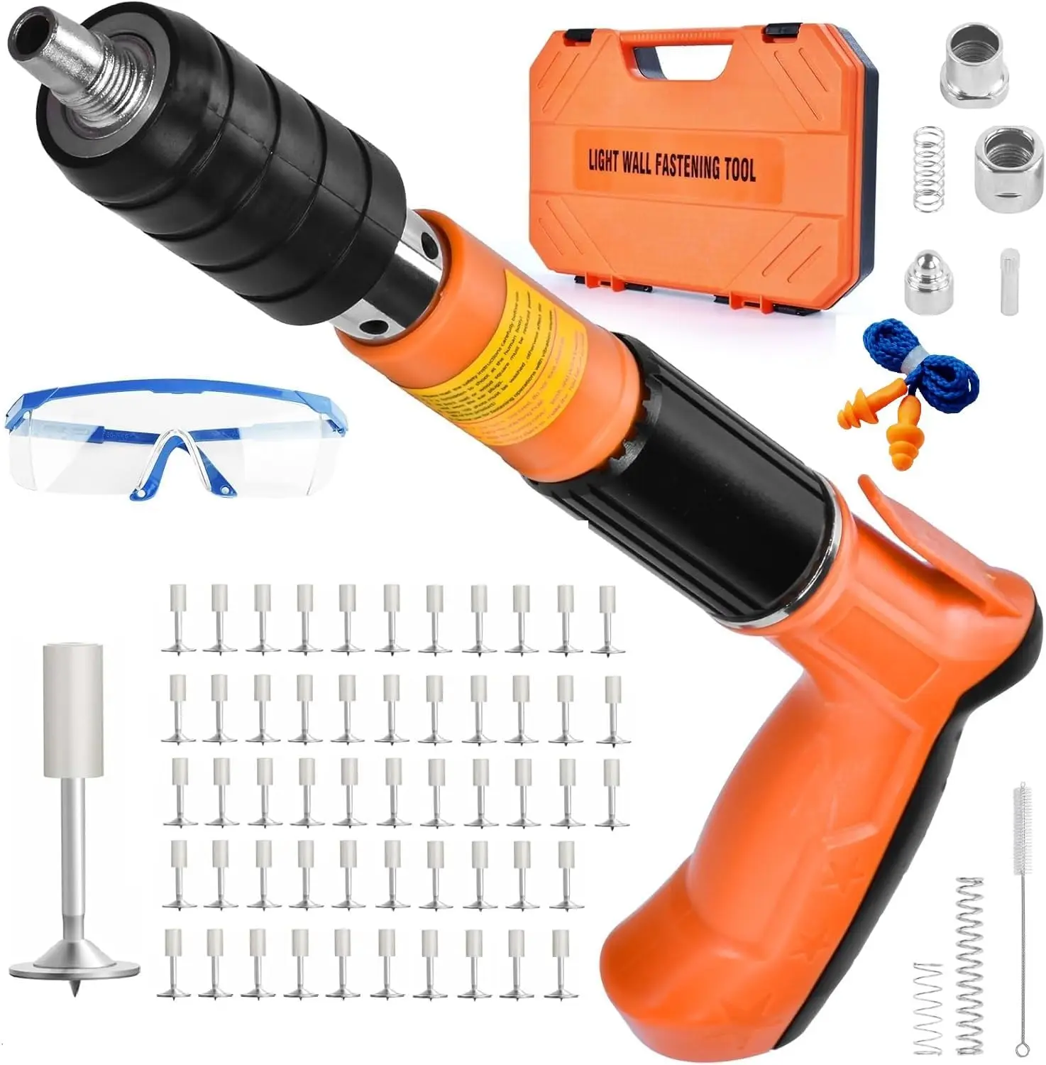 Manual Rivet Nail Gun 5 Speed Adjustable Concrete Steel Nail Gun Kit Portable Nail Wall Fastening Tool Woodworking Decoration