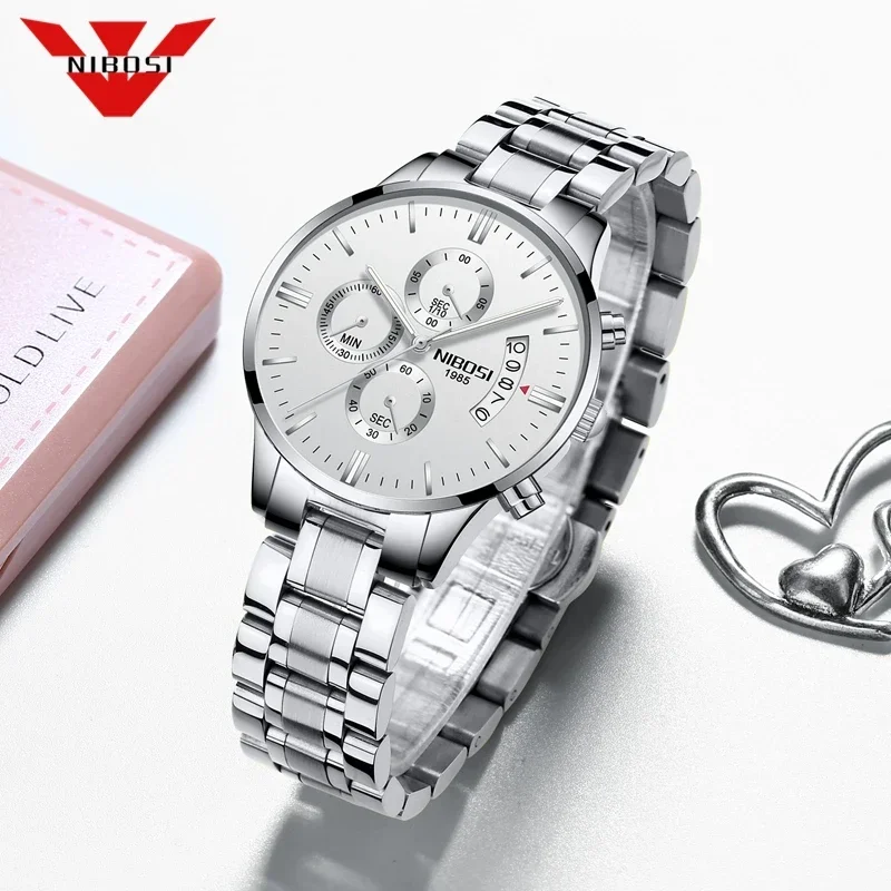 NIBOSI Watch for Women Top Brand Luxury Female Chronograph Women Watch Luxury Lover Clock Classic Lady Clock Relogio Feminino