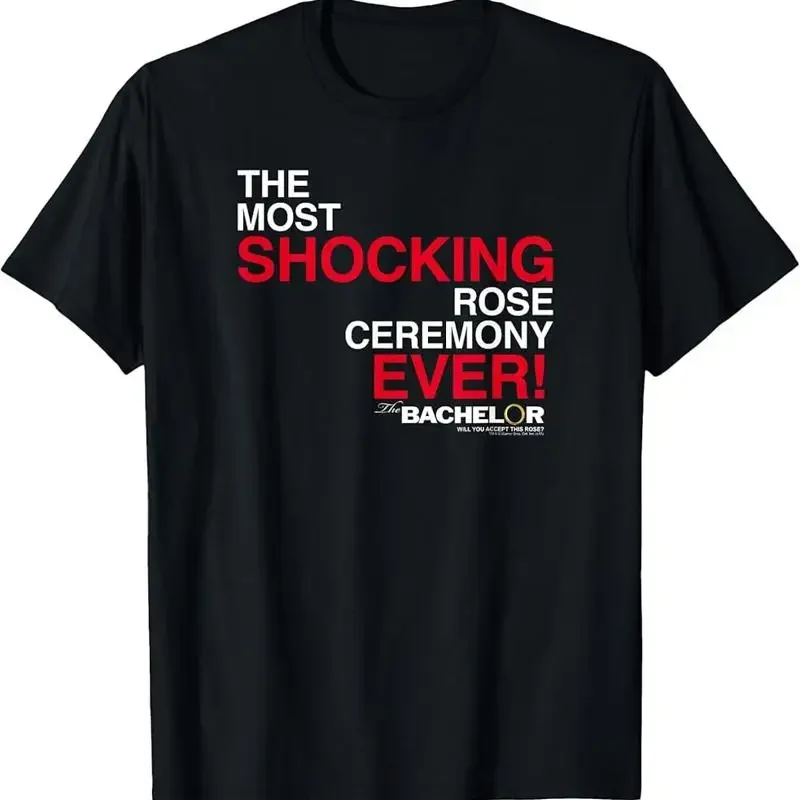 The Bachelor Ceremony Unisex Adult T-Shirt  Black  Small  Short Sleeve Crew