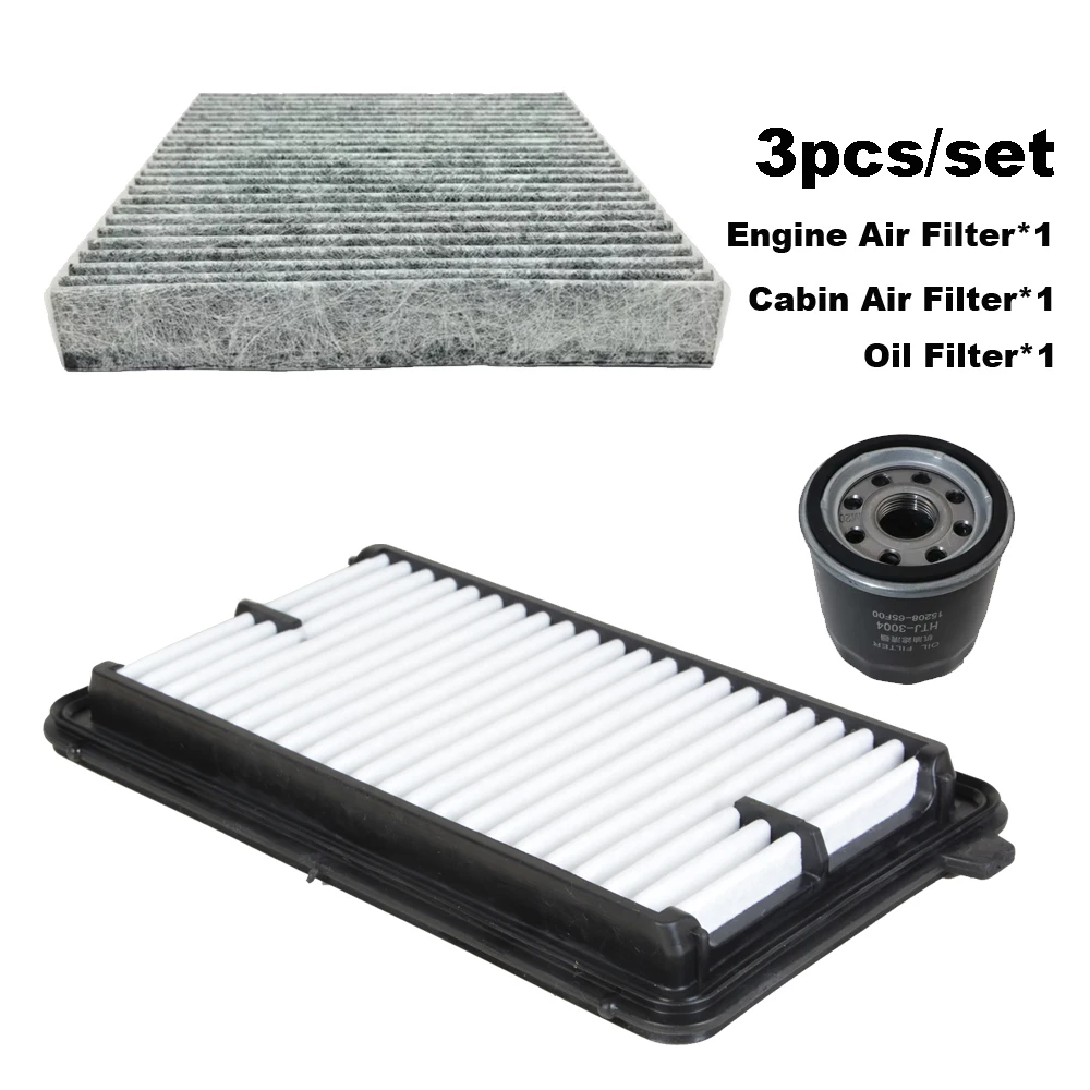 

3pcs Filter Set For Nissan Sylphy B18 e-Power 1.2L-Hybrid 2021 2022 2023 HR12 Engine Interior Cabin Air Oil Filter Accessories