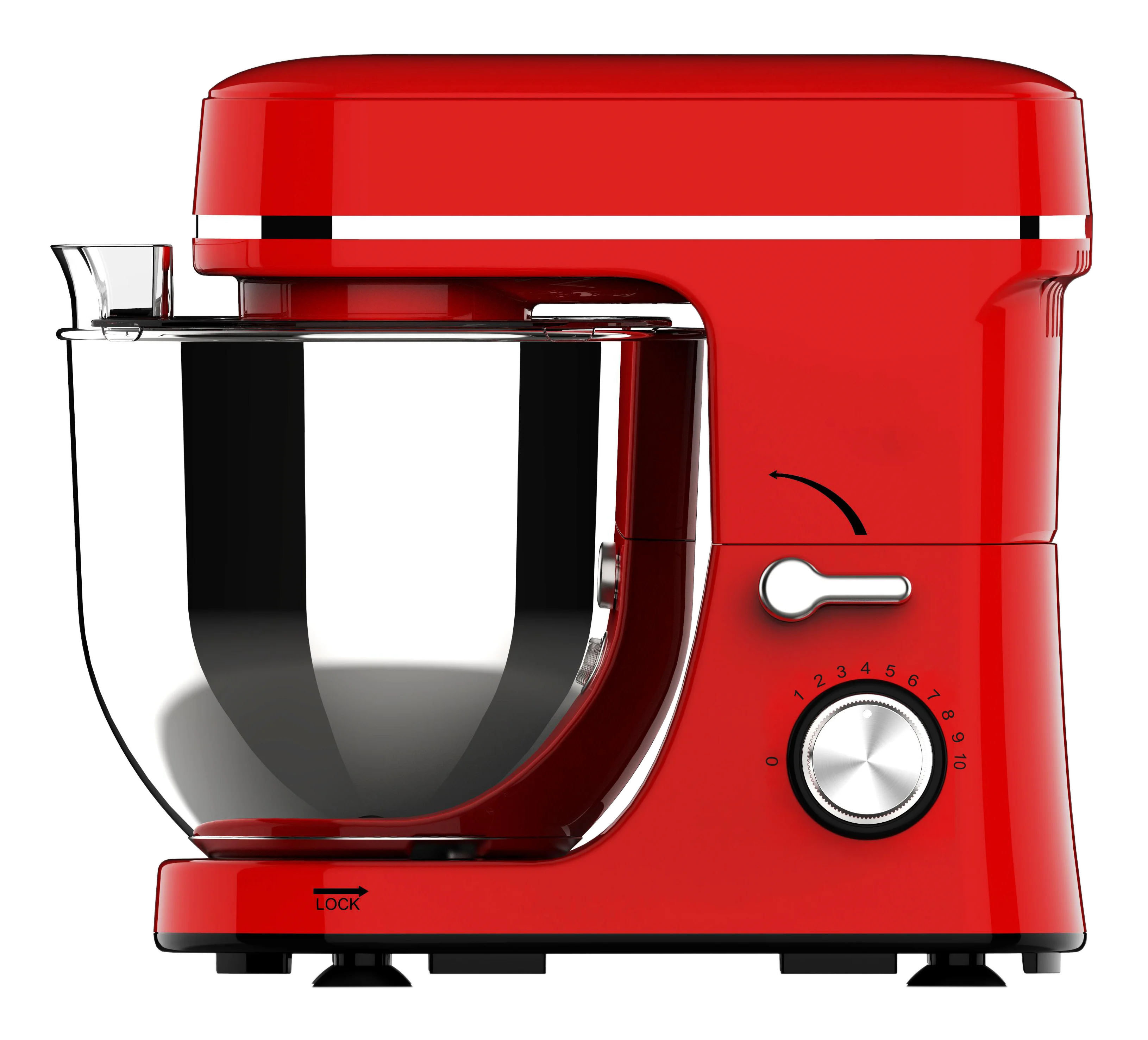 

NEW 5.7 Litre Powerful Household Electric Stand Mixer With Timer Setting Egg Whisk Dough Hook For Baking Cake