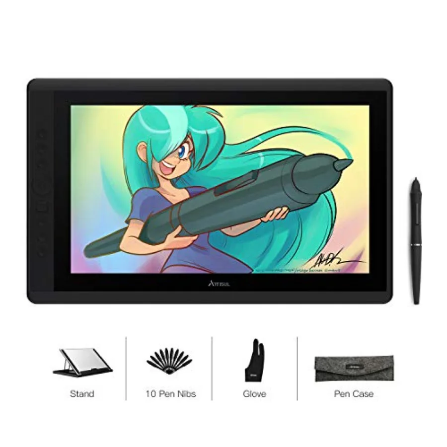 

Drawing tablet for digital artists: IPS screen 15.6-inch full laminated display battery-free stylus with 8192 pressure levels 7