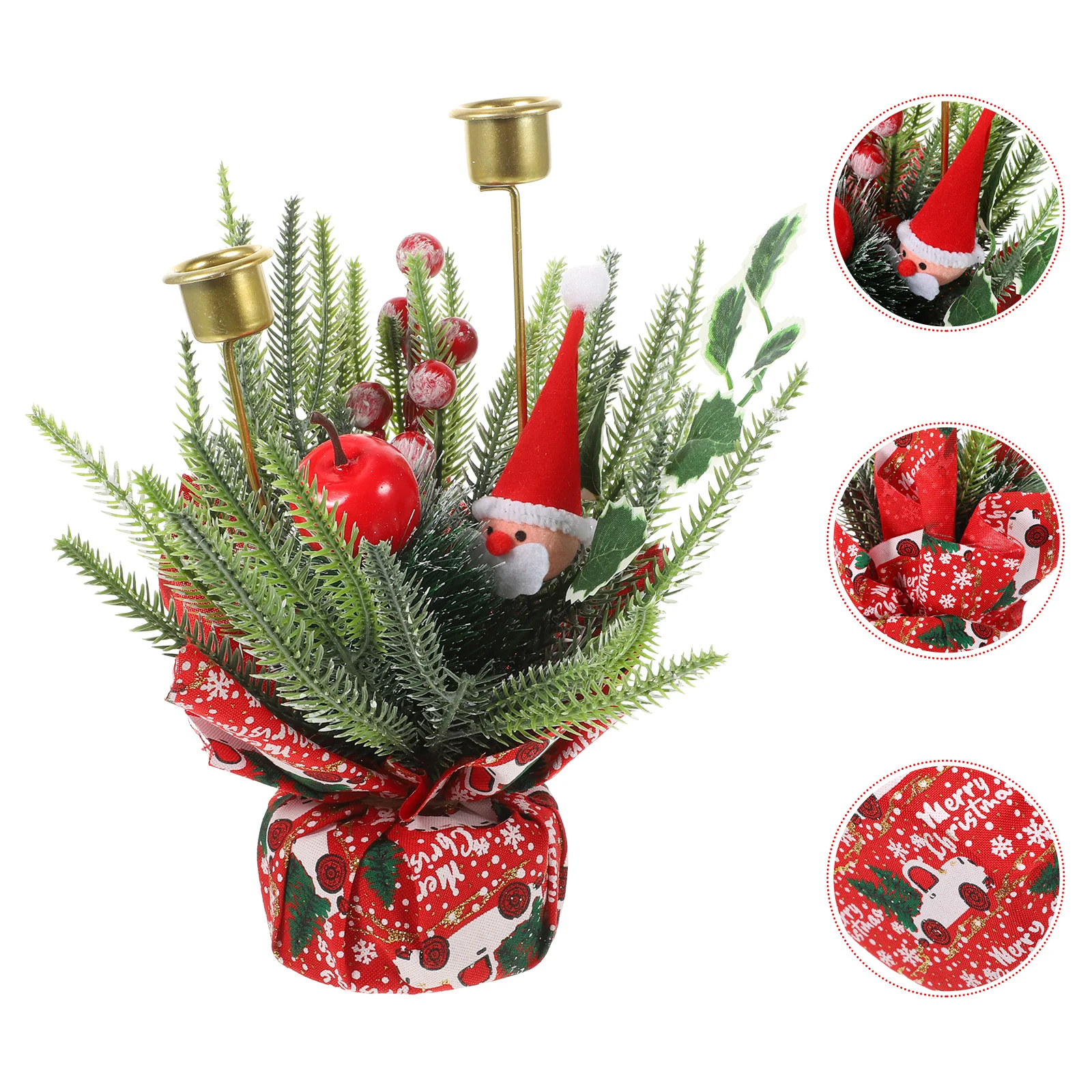 

Realistic Christmas Holder Desk Decoration Festive Table Centerpiece Desktop Adornment Holiday Party Decorations Xmas