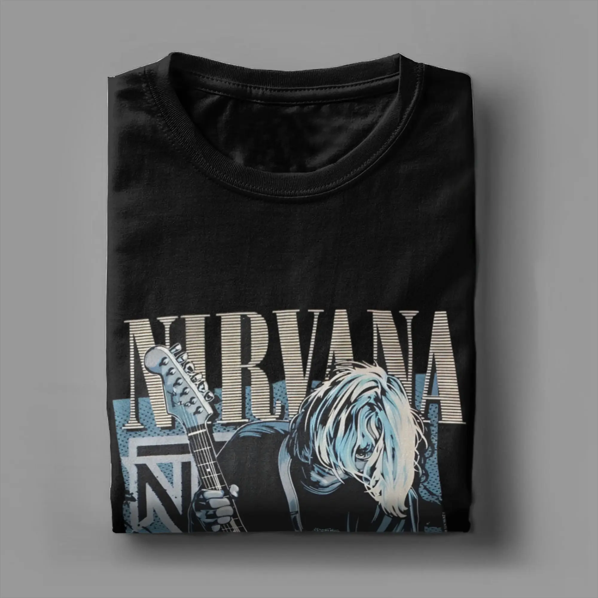 روك نيرفاناس كورت كوبين المغني تي شيرت للرجال النساء الجدة القطن تيز طاقم الرقبة قصيرة الأكمام تي شيرت حجم كبير بلايز