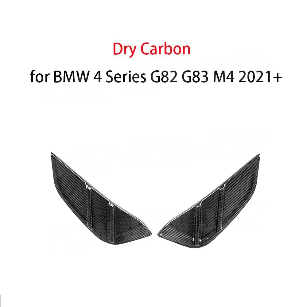 Dry Carbon Fiber Car Front Side Fender Air Vent Covers Trims For BMW 3 Series G80 M3 4 Series G82 G83 M4 2021+ Car Styling