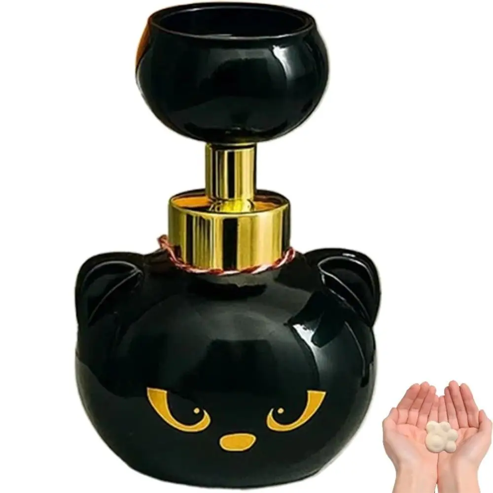 

Large Capacity Cat Paw Foam Soap Dispenser Refillable Bubbles Soap Box Black Foaming Pump Bottles Paw-Shaped