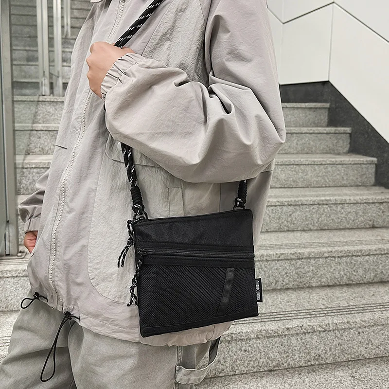 Portable mobile phone bag storage men's shoulder bag tool sports cycling breathable color collision square diagonal cross bag