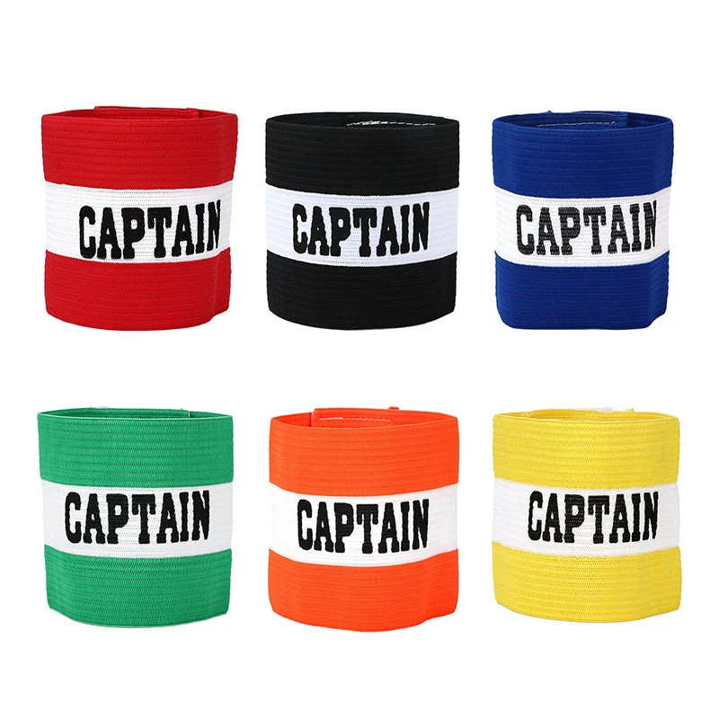 

【W】Classic Captain's Armband For Soccer Training Adults & Youths Elastic Arm Band Captain Armbands Team Sports