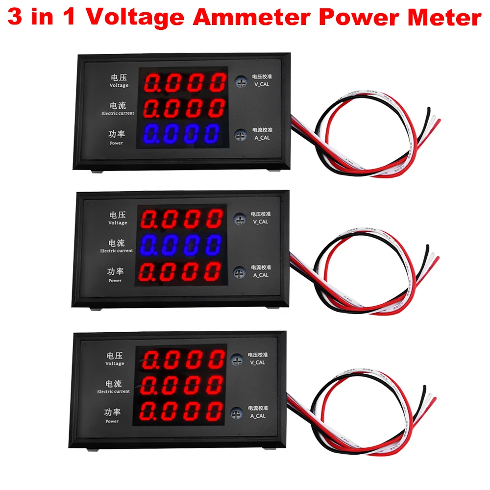 

DC8-12V 10A Цифровой измеритель тока напряжения ЖК-4-бит высокоточный вольтметр Амперметр Диапазон измерения DC 0-500V 0-5000W