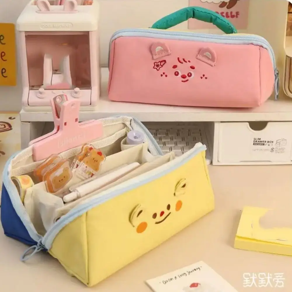 

Large Capacity Cartoon Pencil Case Cosmetics Storage 6 Multi Layers Korean Pencil Bag Zipper Duck Rabbit Dinosaur
