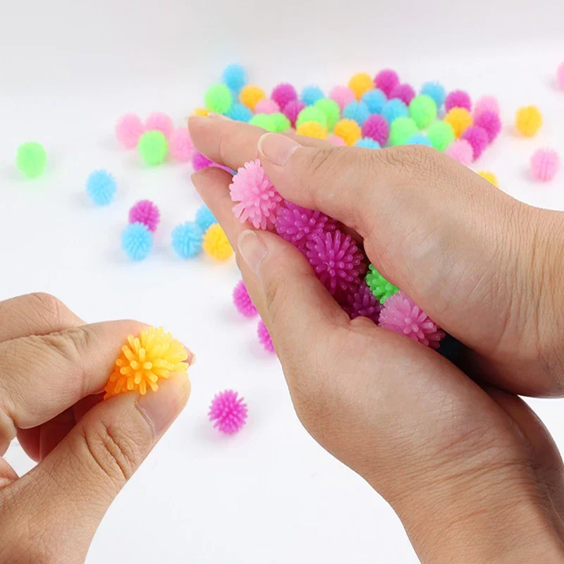 Tpr tprベイベリーボール、ヨガ用ヘッジホッグミニマッサージボール、足、ベント減圧、ソフトスクイーズ、スクイーズフィジェットおもちゃ、12個