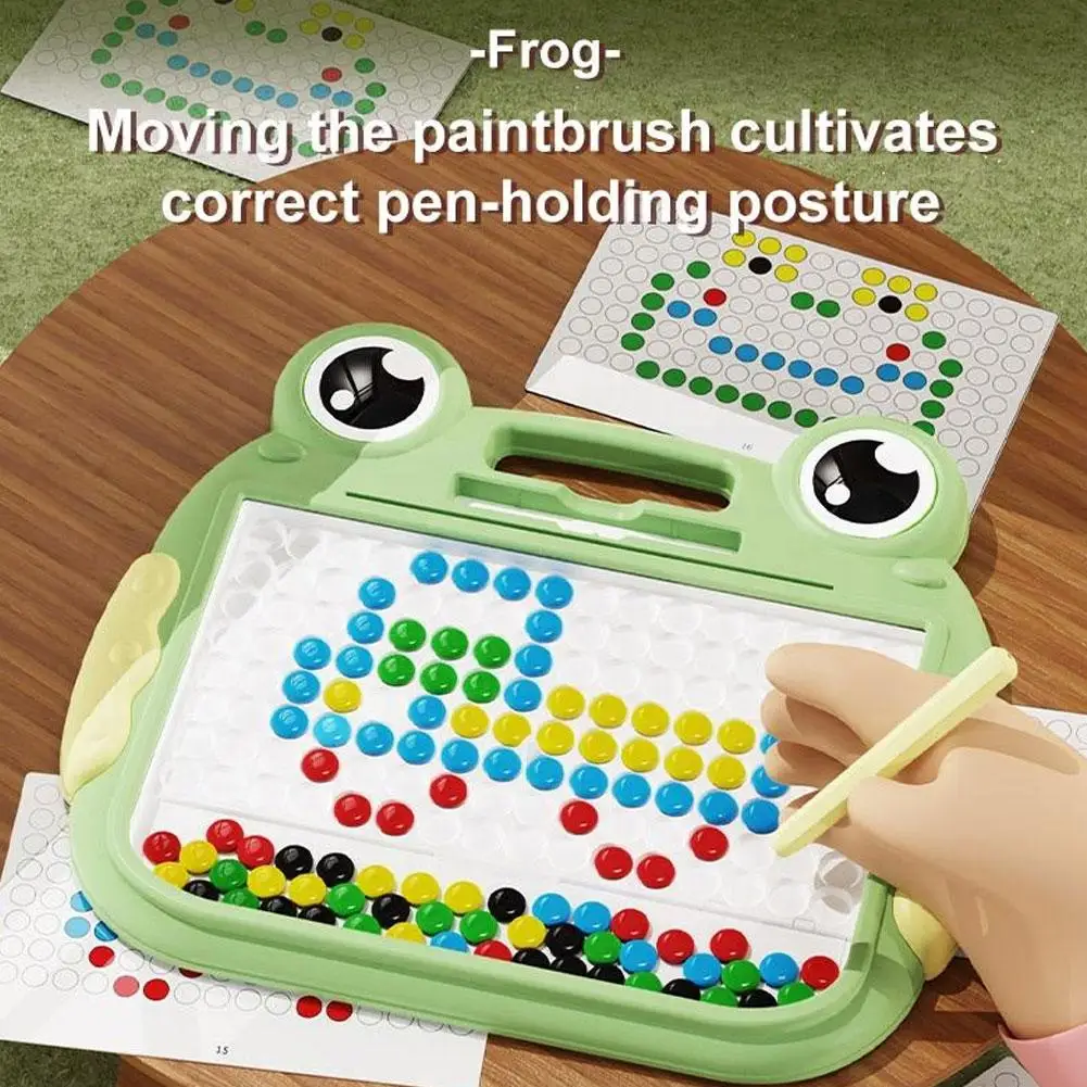 กระดานวาดภาพแม่เหล็กสำหรับเด็ก กระดานวาดภาพขนาดใหญ่พร้อมลูกปัดแม่เหล็กและปากกา กระดานวาดภาพขนาดใหญ่สำหรับเด็ก ของเล่นเพื่อการศึกษา